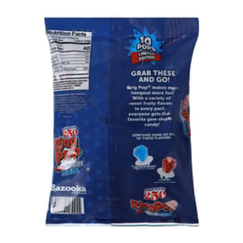 Ring Pop® Limited Edition America 250 Red White & Blue Candy 10-Pack 3.5oz