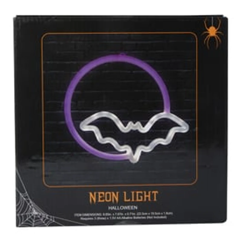 Halloween LED Neon Light - Bat & Moon