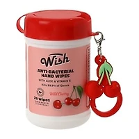 Wish Wild Cherry Anti-Bacterial Hand Wipes 20-Pack