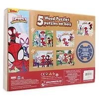 Marvel® Spidey And His Amazing Friends 5 Wood Puzzles & Box Set