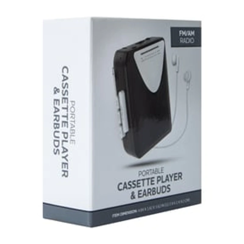 Portable Cassette Player & Earbuds