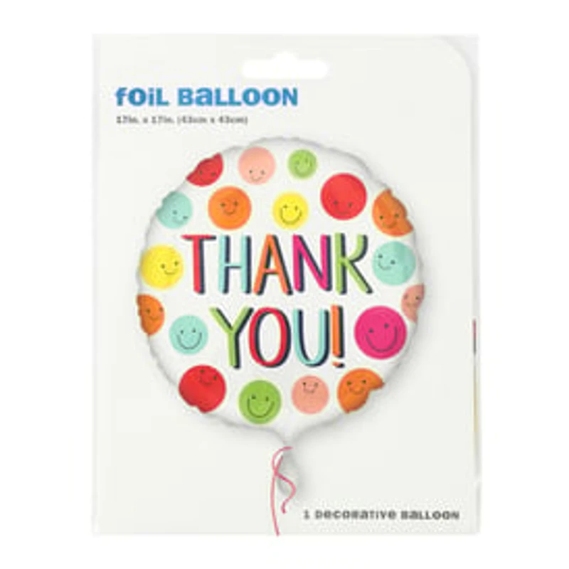 INFLATED 'Thank You!' Smiles Balloon 18in