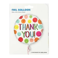 INFLATED 'Thank You!' Smiles Balloon 18in