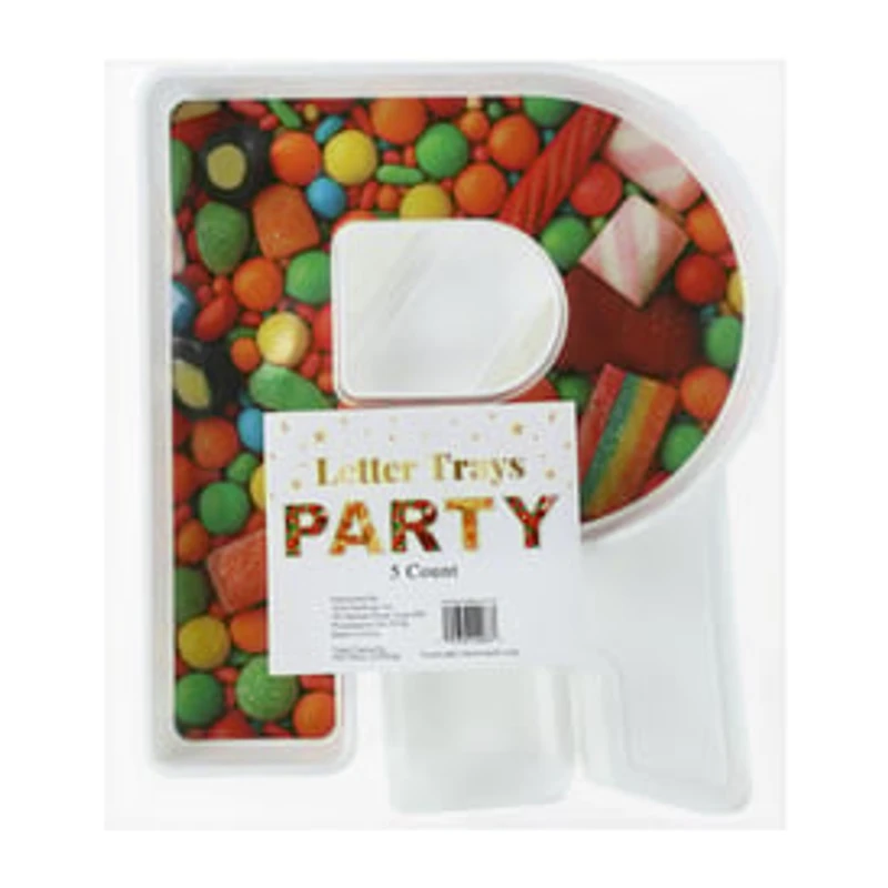 Party Letter Trays 5-Count