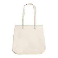 Contrast-Stitch Tote Bag