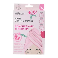 Therawell® Twirly Hair Drying Towel - Pomegranate & Keratin