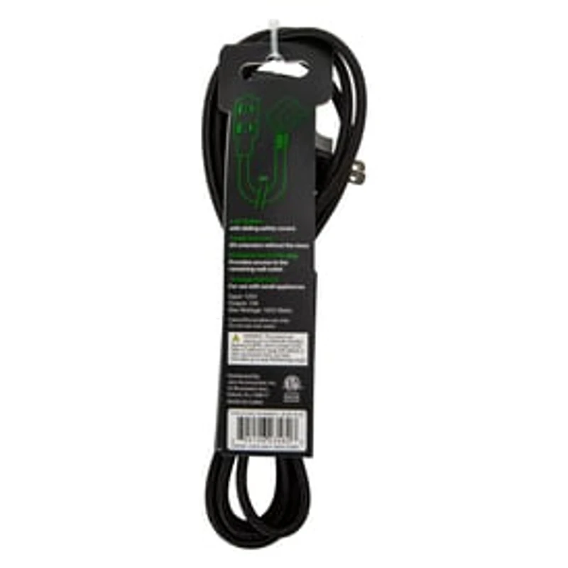 Tangle-Free Extension Cord With Angled Plug 6ft