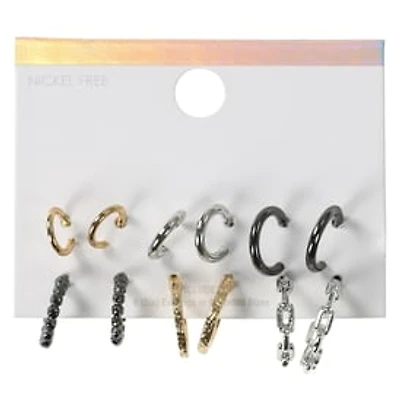 Earrings Set, 6 Pairs