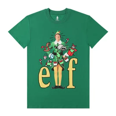 Elf Santa Coming Graphic Tee