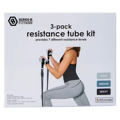 Series-8 Fitness™ Resistance Tube Kit 3-Count