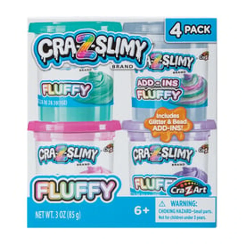 Cra-Z-Slimy® Fluffy Slime 4-Pack
