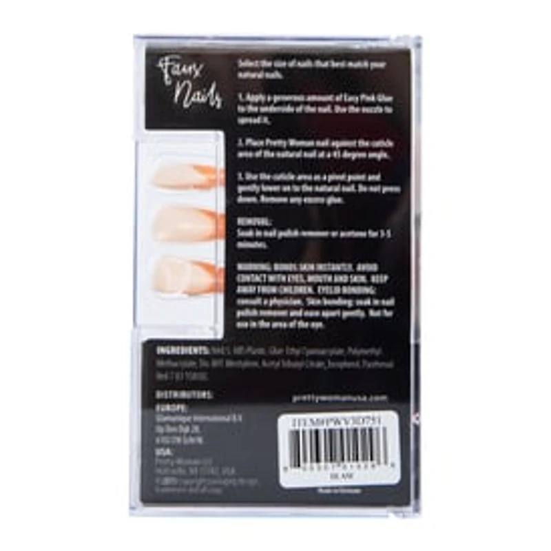 Pretty Woman Stiletto Faux Nails With Nail Glue 24-Count