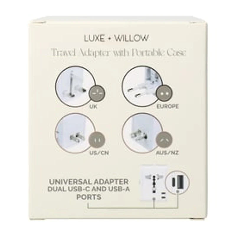 Travel Adapter With Portable Case