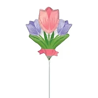 14in Floral Bouquet Stick Balloon
