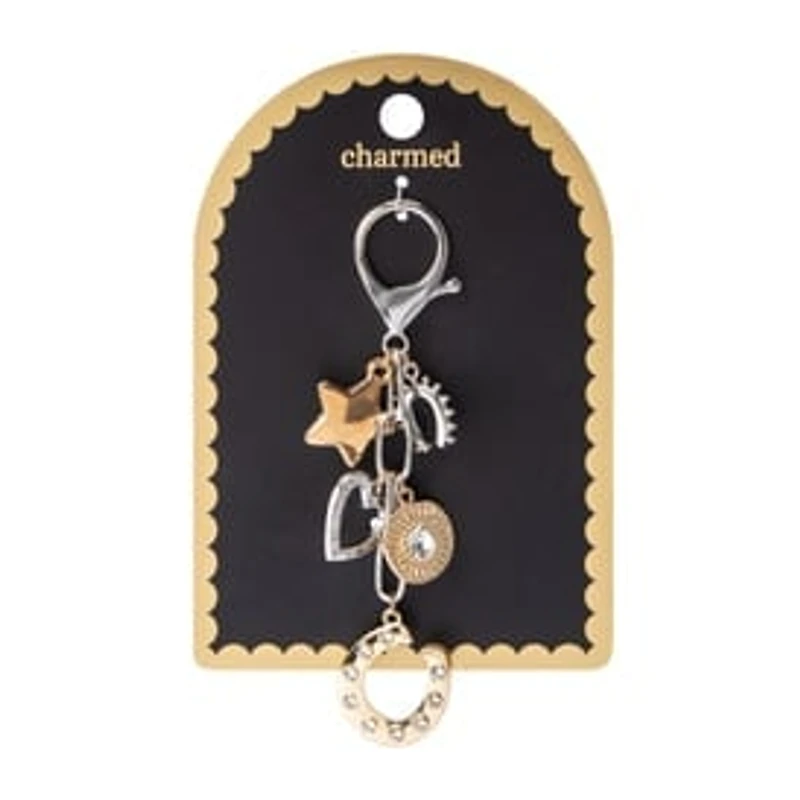 Charmed Luck Charm Cluster Key Ring