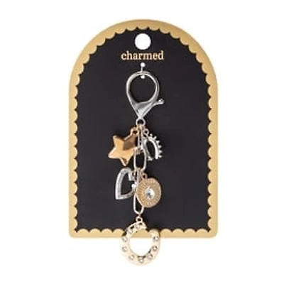 Charmed Luck Charm Cluster Key Ring