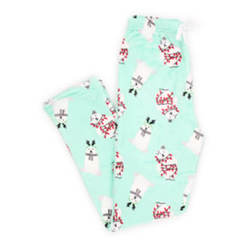 Juniors Plush Lounge Pants - Polar Bear