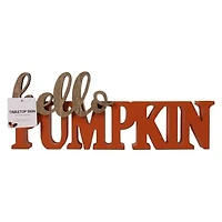 Hello Pumpkin' 3D Word Sign 13.9in x 5.2in