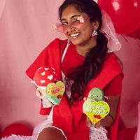 Valentine Avocado Plush & Candy Gift Set