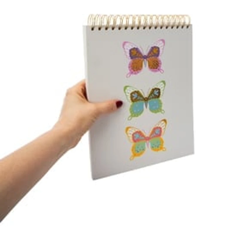 Nature Printed Twin Wire Sketchbook 9in x 11in