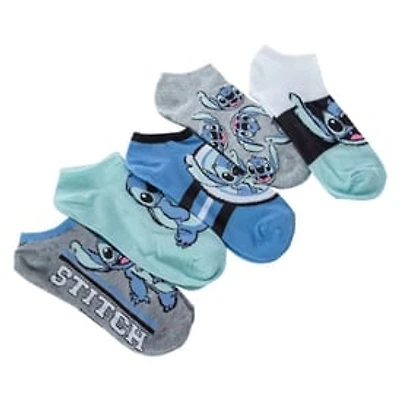 Disney Lilo & Stitch Ladies No-Show Socks 5-Pack