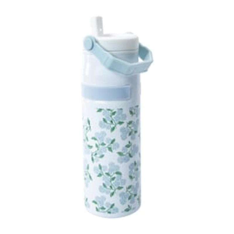 White Printed Hydrachug Stainless Steel Bottle 32oz