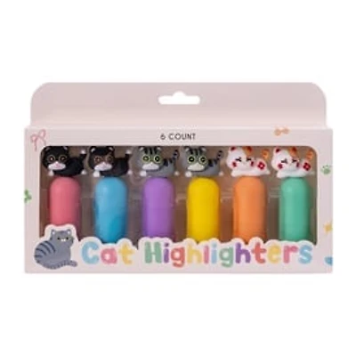 Cat Highlighters 6-Count