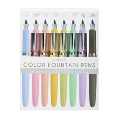 Color Fountain Pens 8-Count