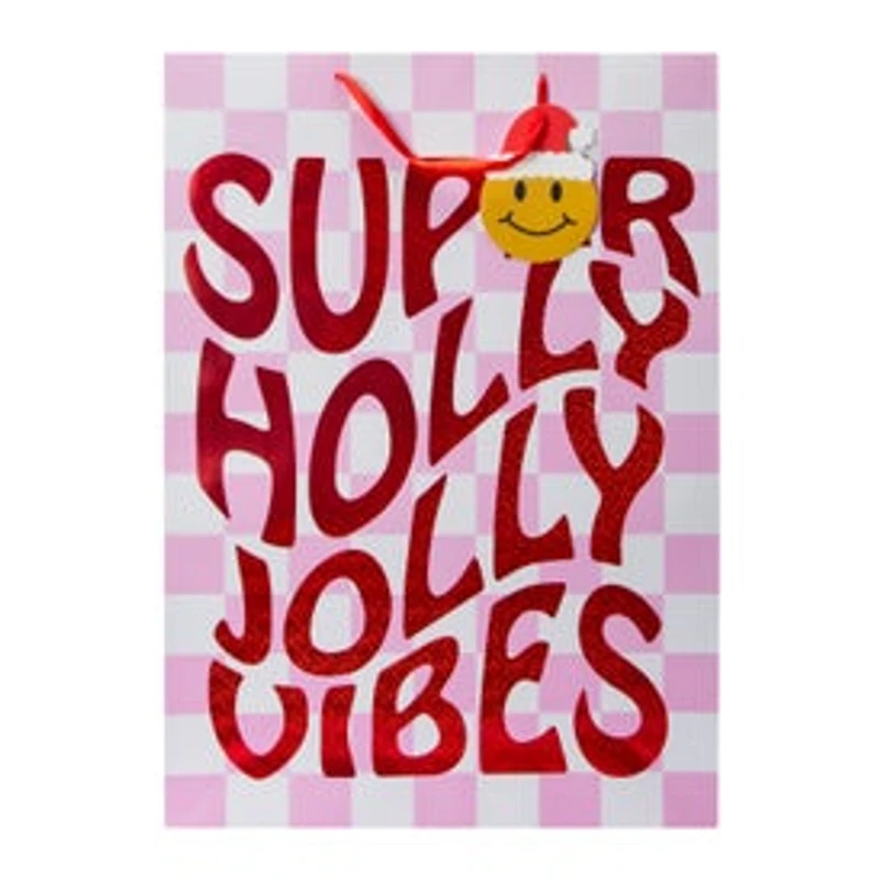 Super Holly Jolly Vibes Christmas Gift Bag