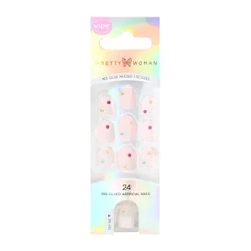 Pretty Woman Kids Pre-Glued Artificial Nails 24-Count