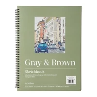 Grey & Brown Sketchbook 9in x 12in