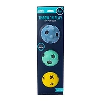 Scented Squeaker Ball Dog Toy 3-Count