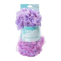 Purple Bath & Shower Mesh Pouf 2-Pack