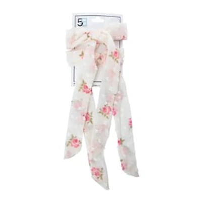 Clip-In Floral Hair Bows 2-Count