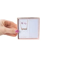 Queen Necklace & Earring Set With Removable Card