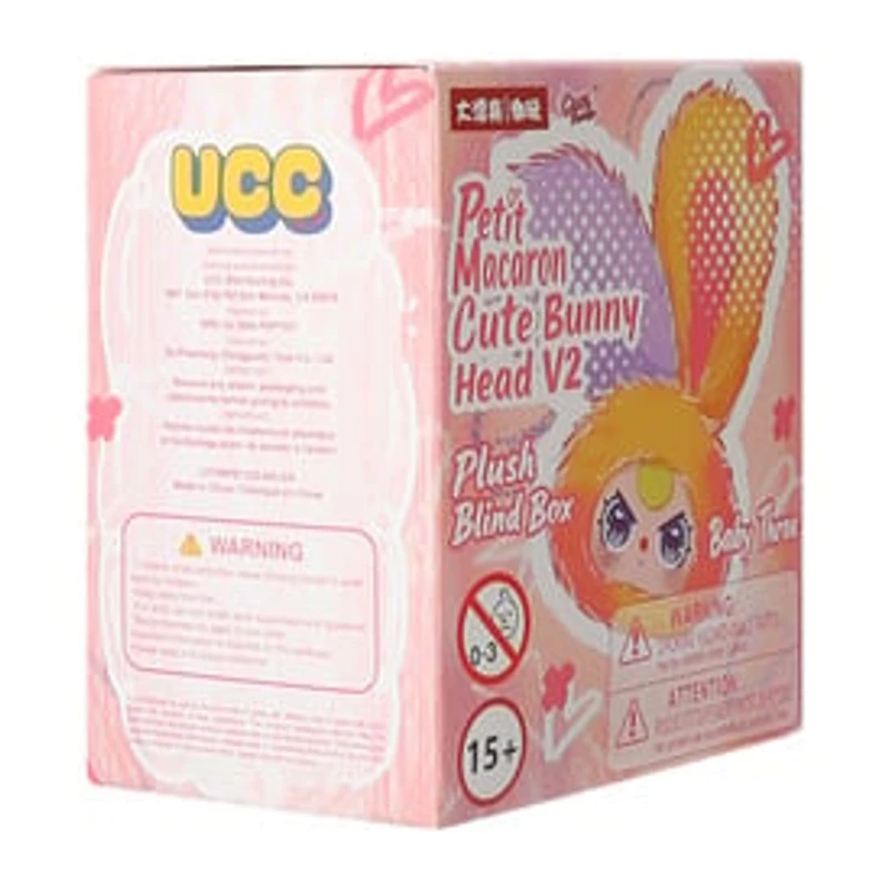 Baby Three Petit Macaron Cute Bunny Head V2 Plush Blind Box (Styles May Vary)