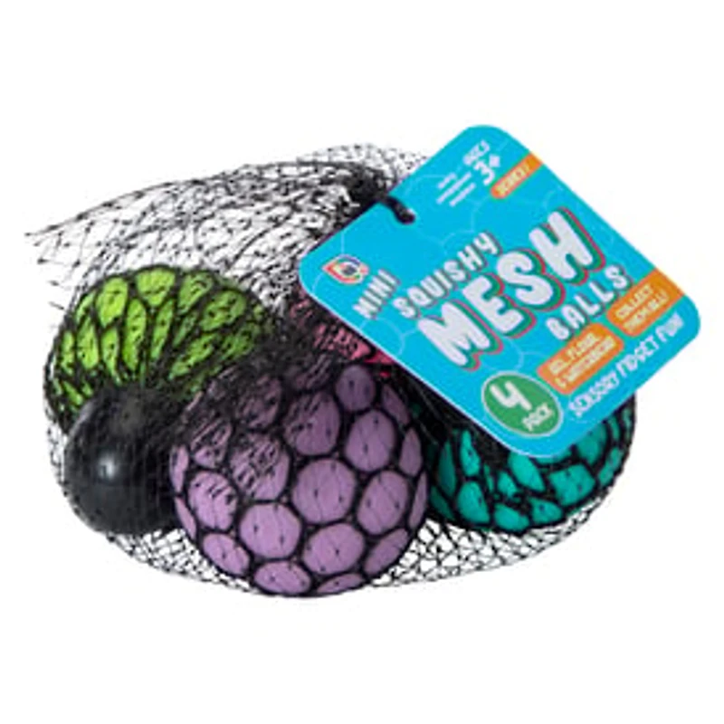 Mini Squishy Mesh Balls 4-Count