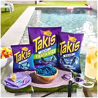 Takis Blue Heat Rolled Tortilla Chips, Hot Chili Pepper Artificially Flavored, 9.9oz Bag
