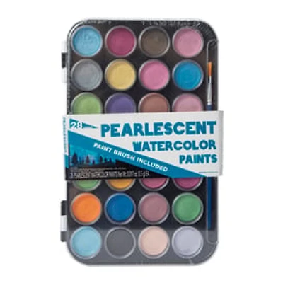 Pearlescent Watercolor Paints 28-Piece