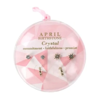 Birthstone Month Earrings 3-Pack