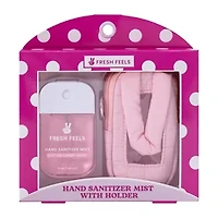 Fresh Feels Cotton Candy Scent Hand Sanitizer Mist With Holder Travel Set