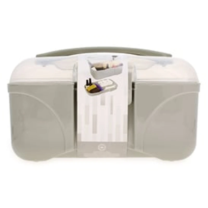 Storage Box With Flip-Top Lid - Gray