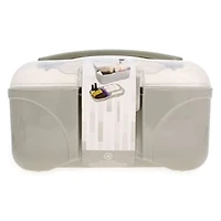 Storage Box With Flip-Top Lid - Gray