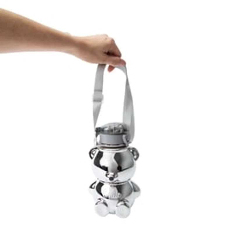 Silver Bear Smile Hydration Bottle 33oz