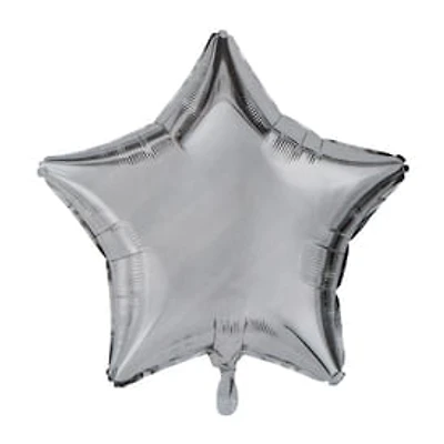 INFLATED Silver Star Balloon
