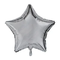 INFLATED Silver Star Balloon