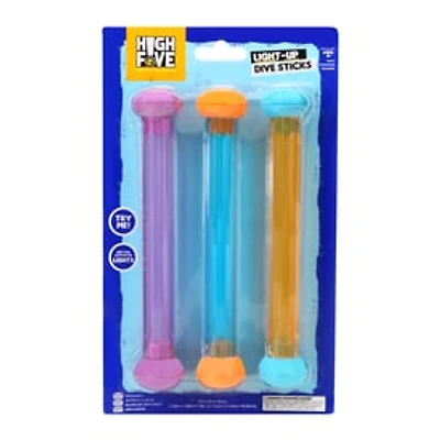 Light-Up Dive Sticks 3-Count Pool Toys