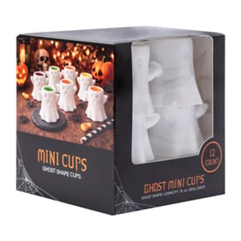 Halloween Ghost Mini Cups 12-Pack