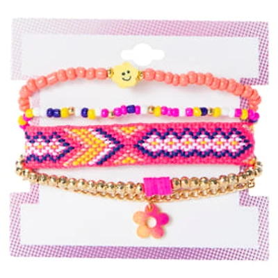 Bracelet Set 5-Piece - Happy Flower
