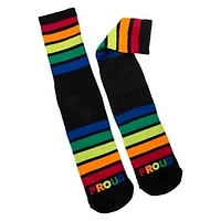 Pride Rainbow Stripe Mens Crew Socks, 1 Pair